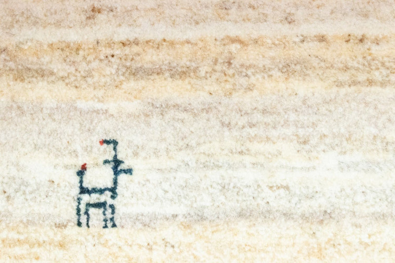 Dywan Gabbeh - perski - 60 x 40 cm - beżowy