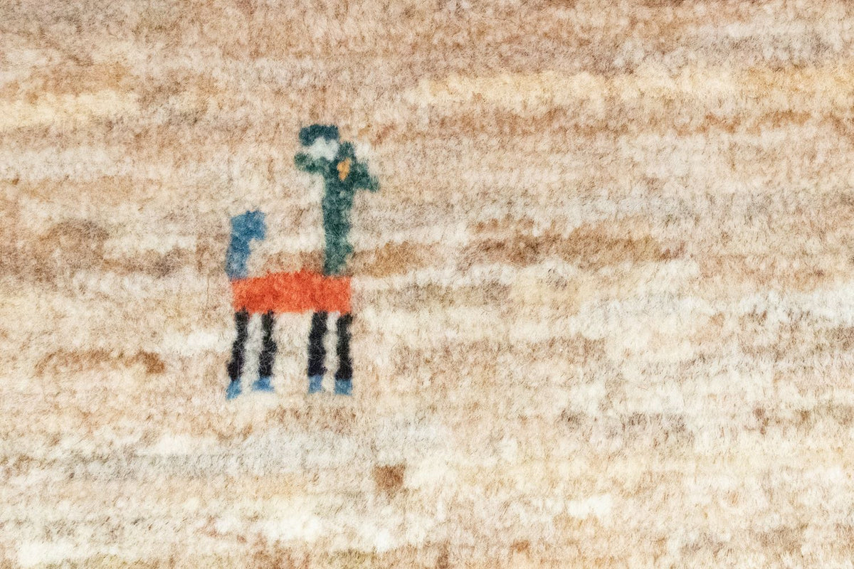 Dywan Gabbeh - perski - 60 x 40 cm - brązowy