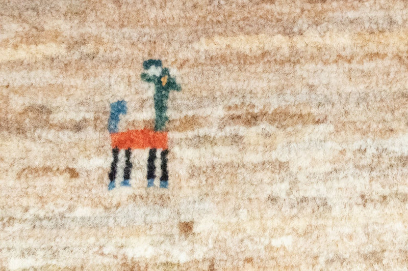 Dywan Gabbeh - perski - 60 x 40 cm - brązowy