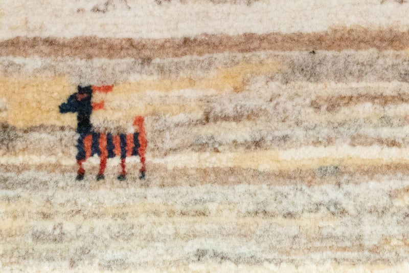 Dywan Gabbeh - perski - 60 x 40 cm - beżowy