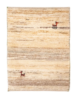 Dywan Gabbeh - perski - 60 x 40 cm - beżowy