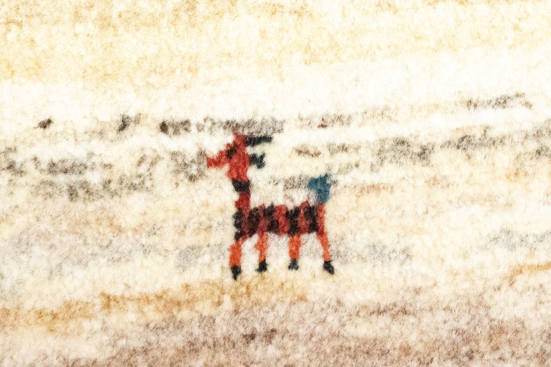 Dywan Gabbeh - perski - 60 x 40 cm - beżowy