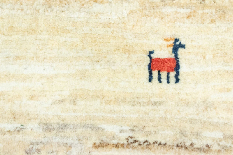 Dywan Gabbeh - perski - 60 x 40 cm - beżowy