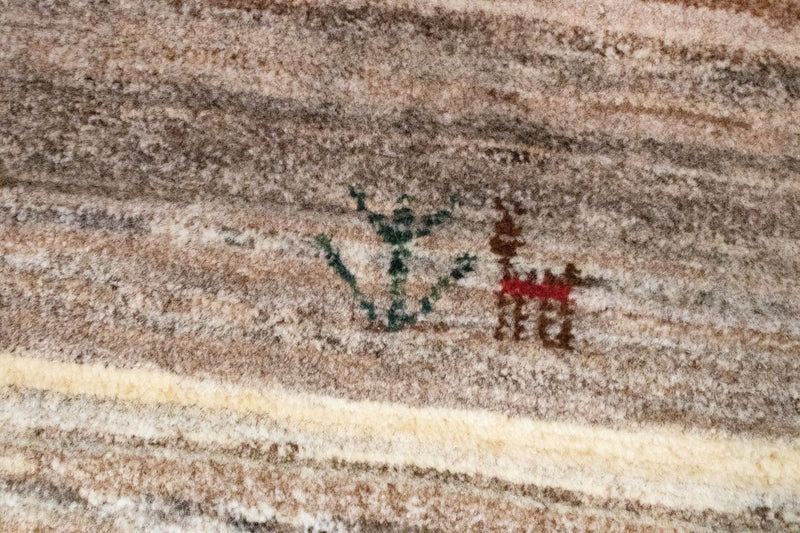 Dywan Gabbeh - perski - 60 x 40 cm - brązowy