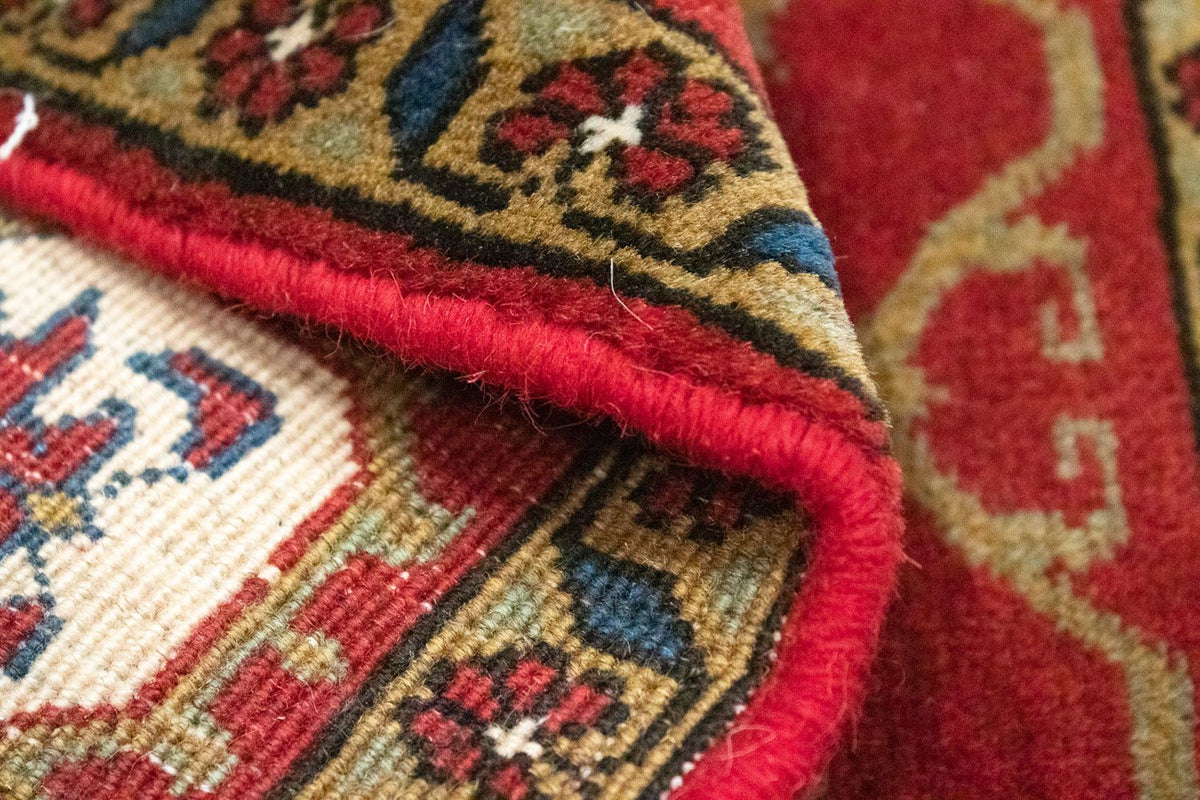 Perski dywan - Nomadyczny kwadratowy  - 54 x 40 cm - czerwony