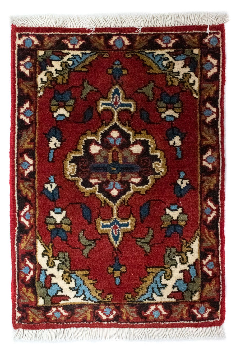 Perski dywan - Nomadyczny kwadratowy  - 54 x 40 cm - czerwony