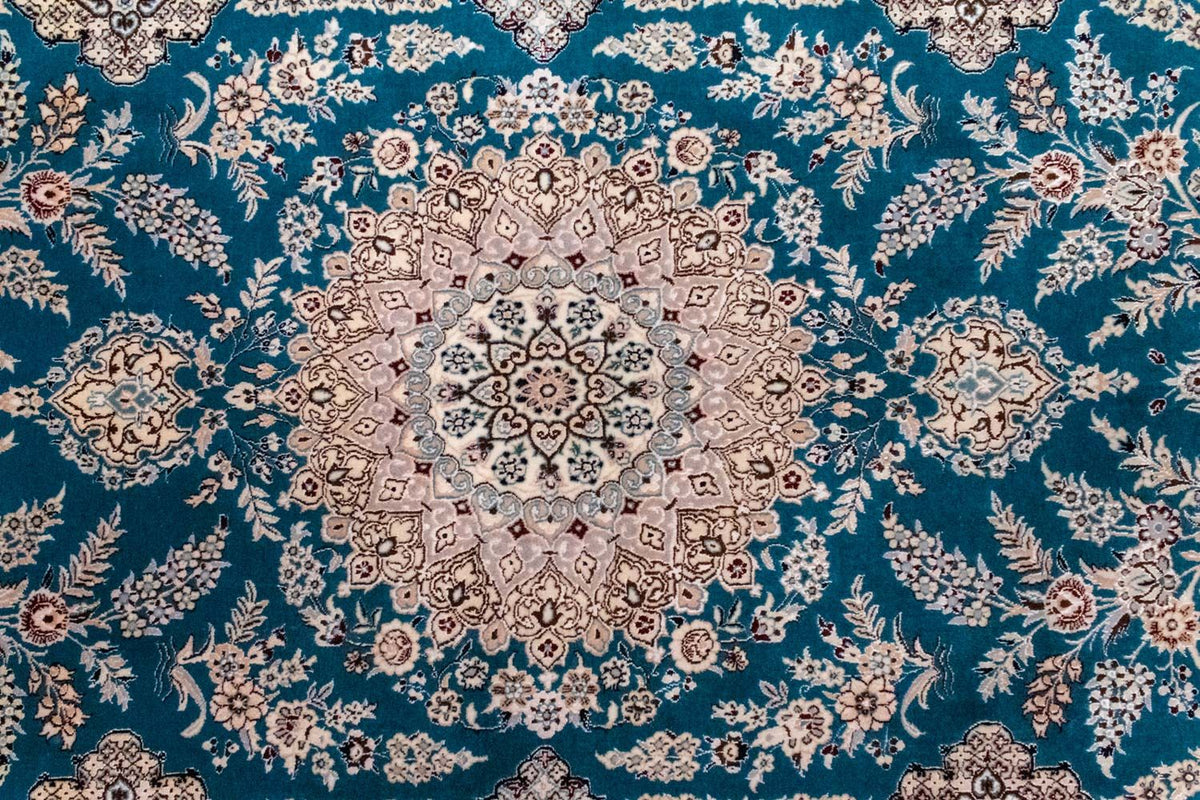 Dywan perski - Nain - Premium - 230 x 153 cm - turkusowy