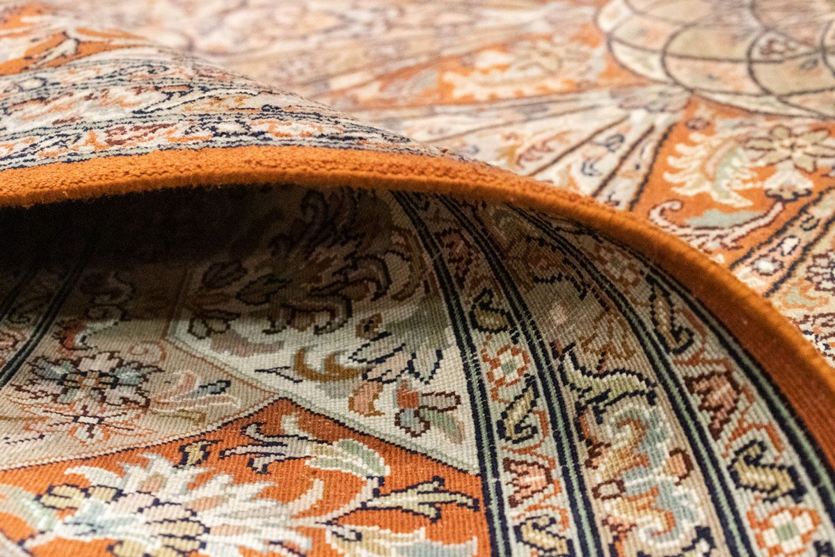 Jedwabny dywan - Kashmir Silk - 279 x 185 cm - brązowy