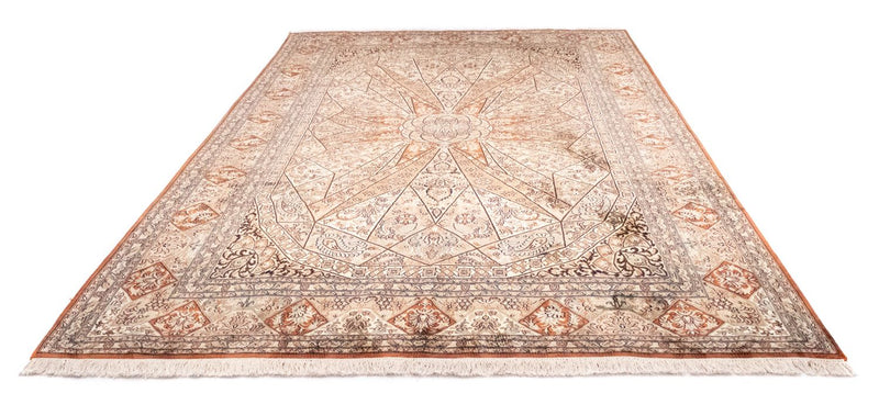 Jedwabny dywan - Kashmir Silk - 279 x 185 cm - brązowy