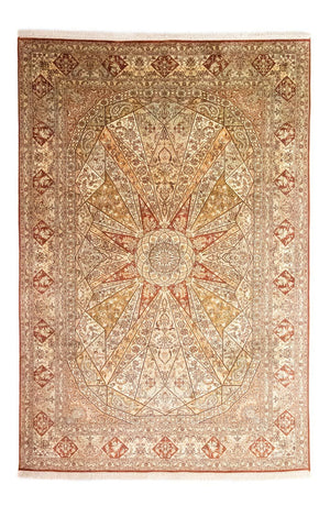 Jedwabny dywan - Kashmir Silk - 270 x 185 cm - brązowy