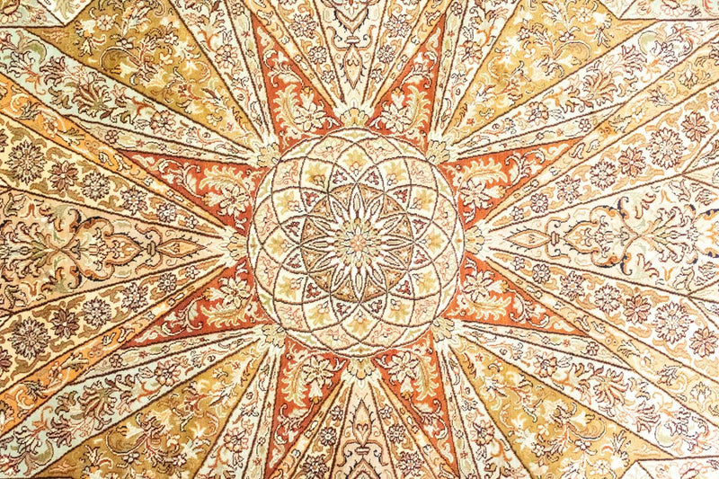 Jedwabny dywan - Kashmir Silk - 270 x 185 cm - brązowy