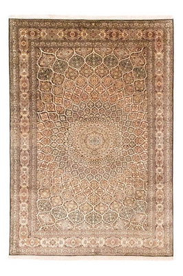 Jedwabny dywan - Kashmir Silk - 280 x 185 cm - brązowy