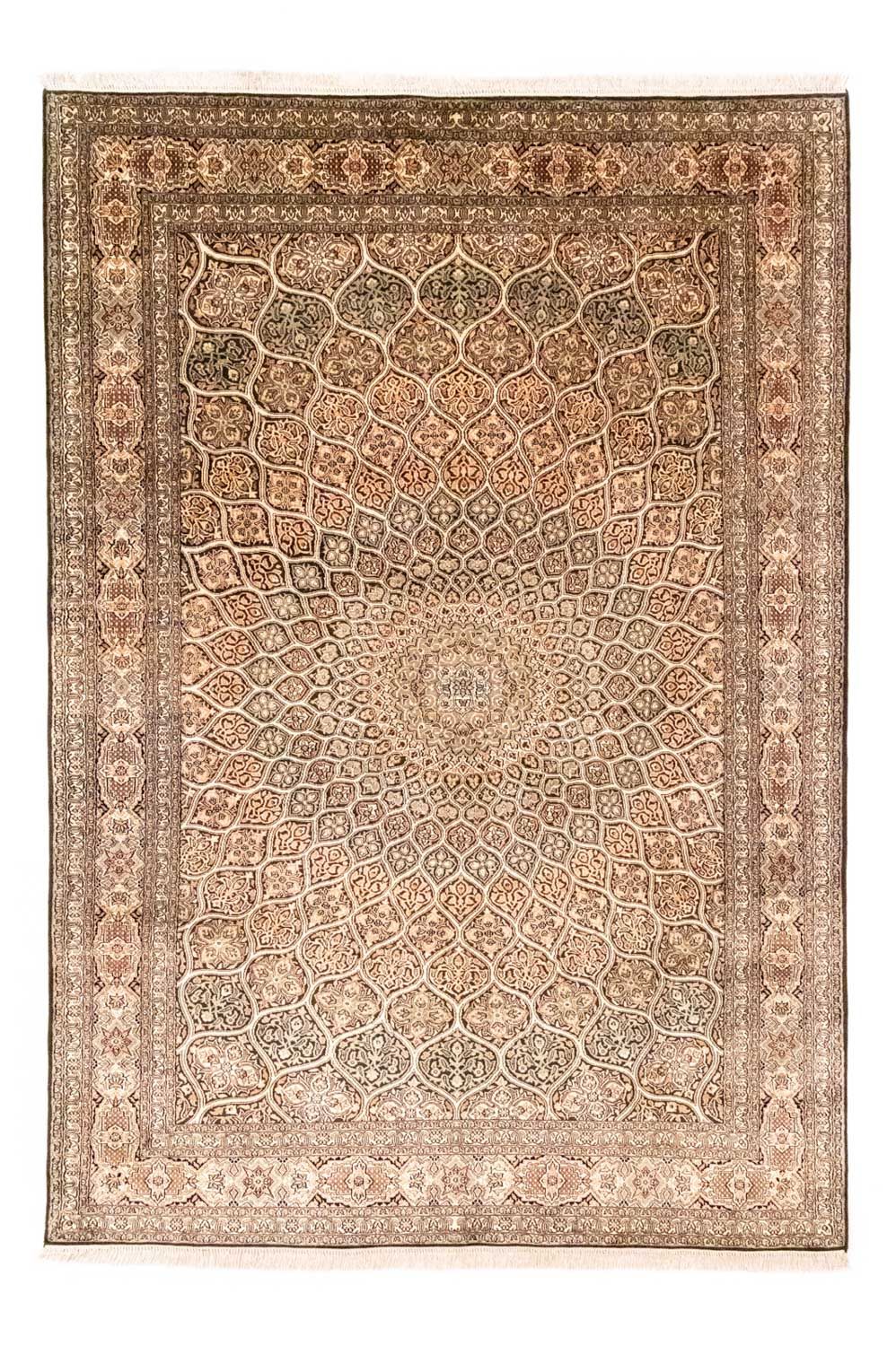 Jedwabny dywan - Kashmir Silk - 280 x 185 cm - brązowy