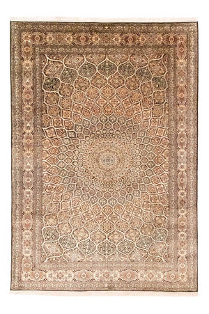 Jedwabny dywan - Kashmir Silk - 280 x 185 cm - brązowy