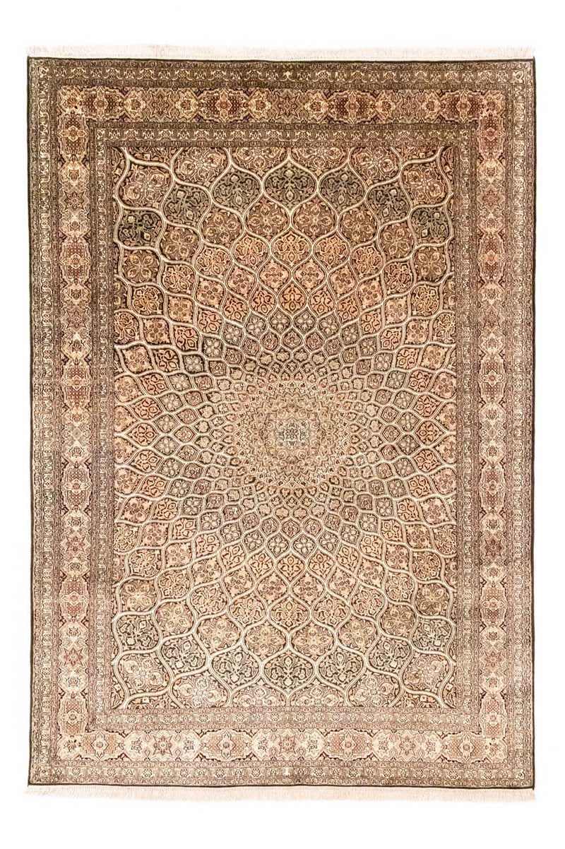 Jedwabny dywan - Kashmir Silk - 280 x 185 cm - brązowy