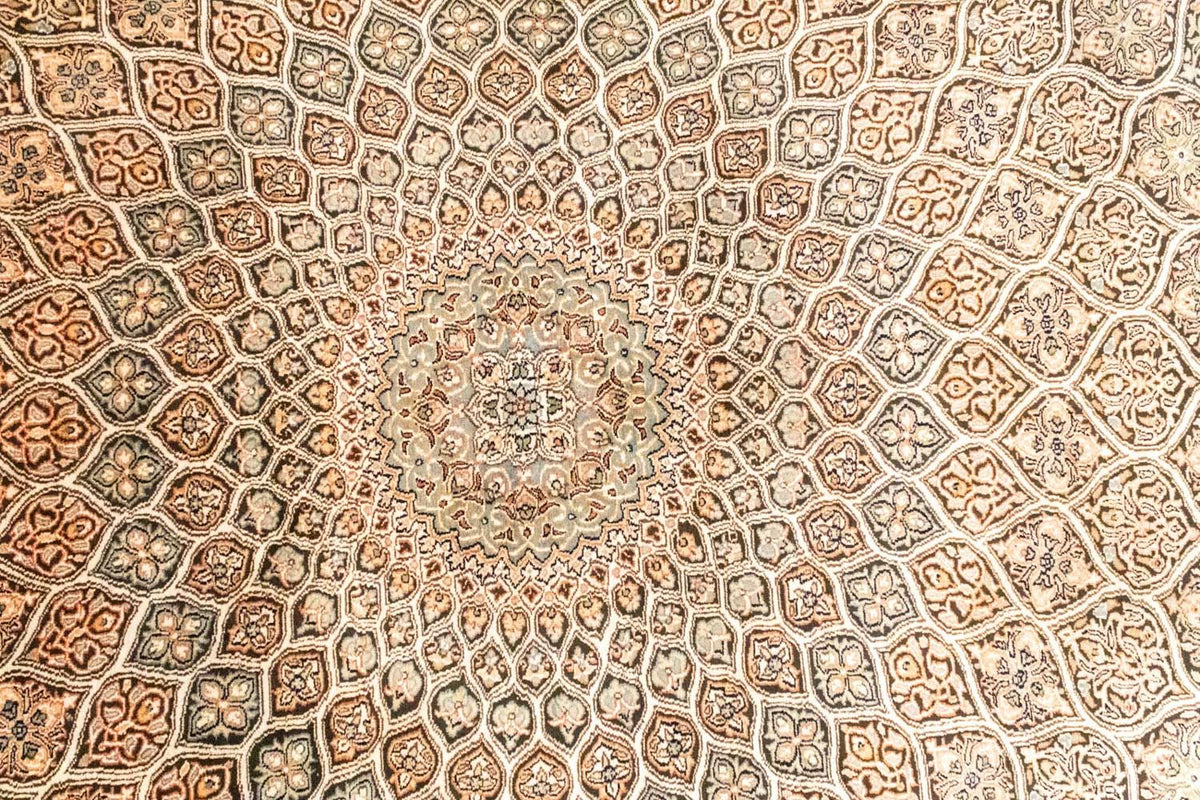 Jedwabny dywan - Kashmir Silk - 280 x 185 cm - brązowy