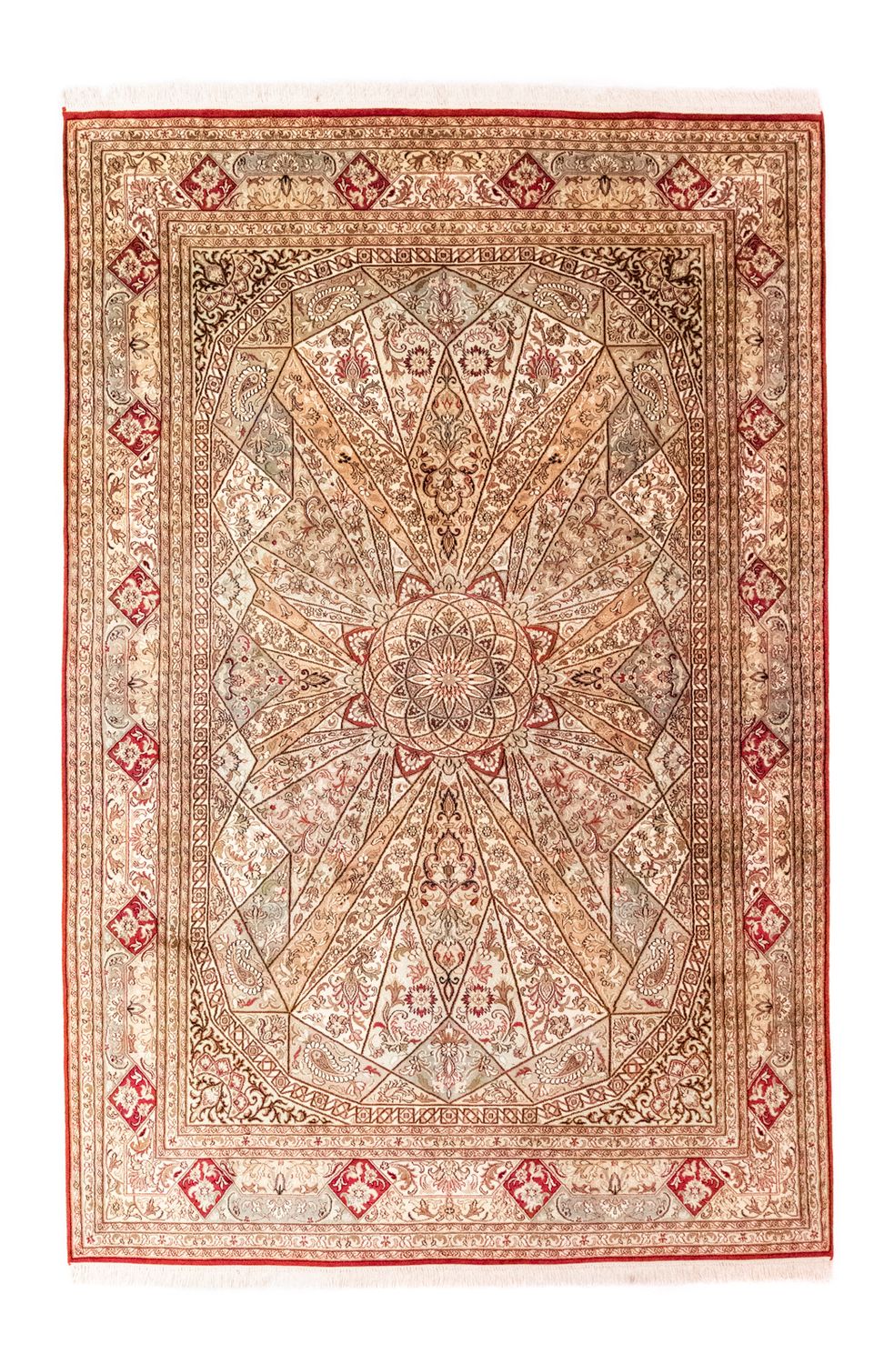 Jedwabny dywan - Kashmir Silk - 250 x 167 cm - czerwony