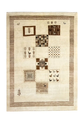 Dywan Gabbeh - Loribaft Perski - 219 x 157 cm - beżowy