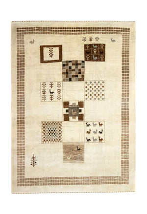 Dywan Gabbeh - Loribaft Perski - 219 x 157 cm - beżowy