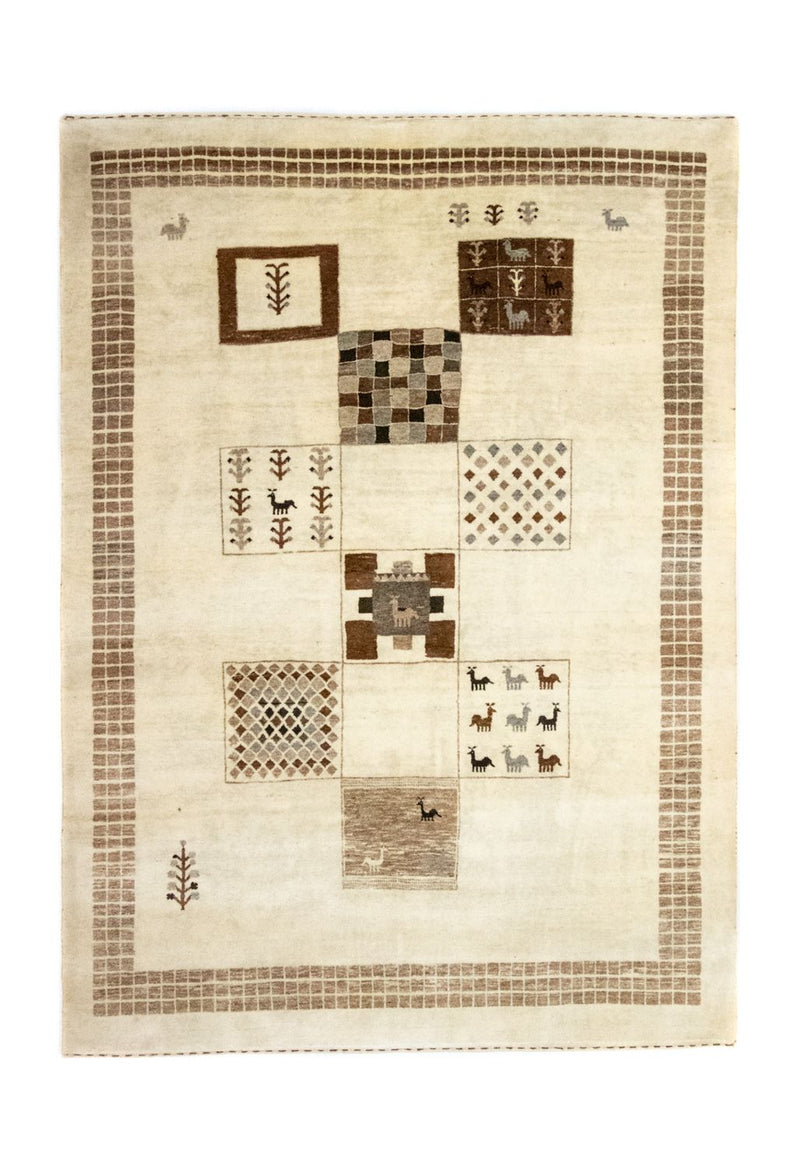 Dywan Gabbeh - Loribaft Perski - 219 x 157 cm - beżowy