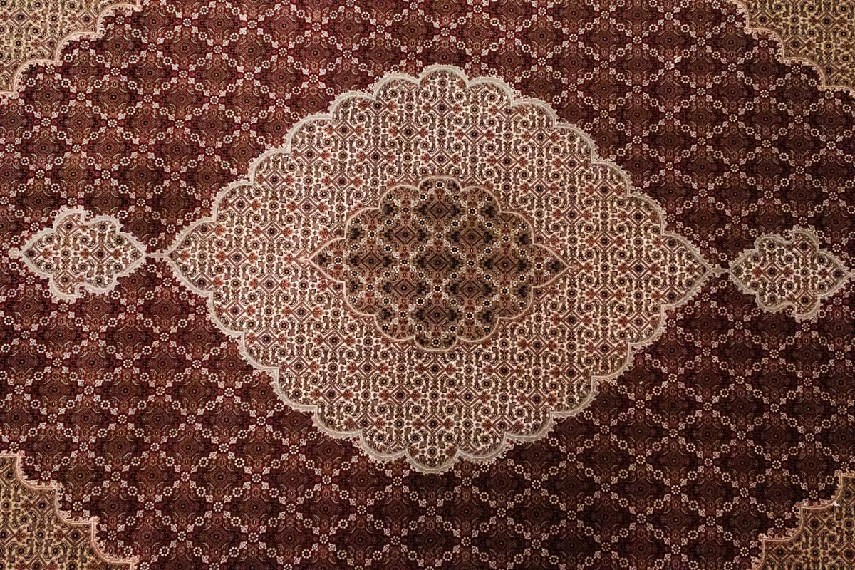 Dywan perski - Tabriz - 306 x 249 cm - czerwony