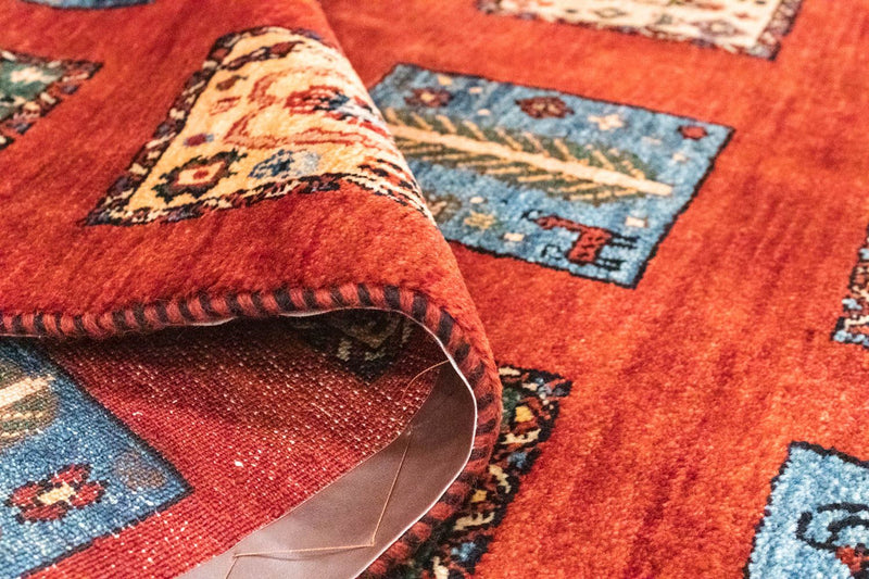 Perski dywan - Nomadyczny - 244 x 158 cm - pomarańczowy