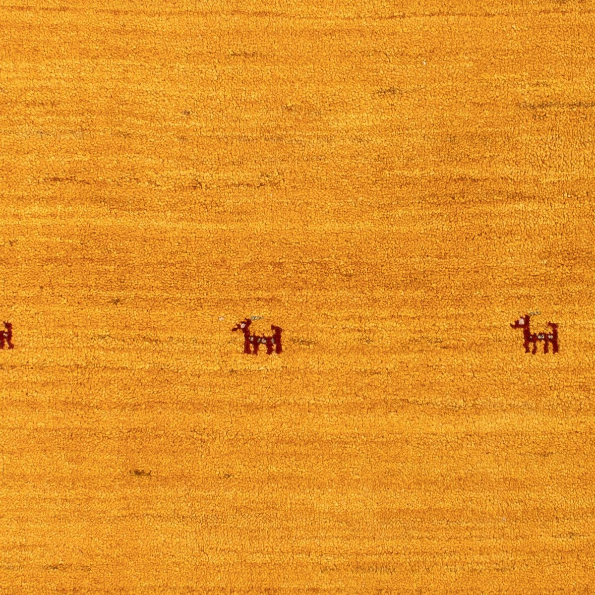 Dywan Gabbeh - Loribaft Perski kwadratowy  - 103 x 85 cm - pomarańczowy