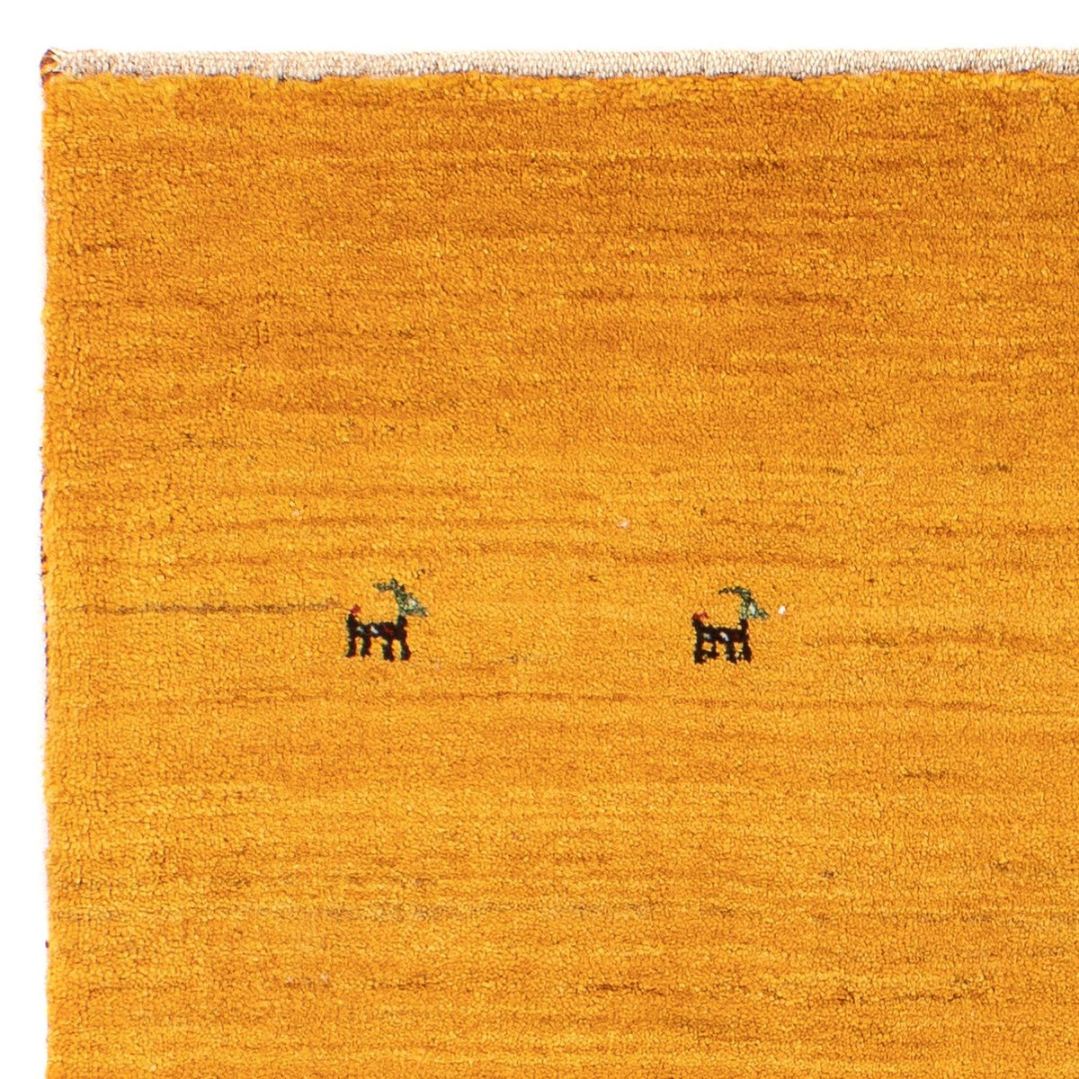 Dywan Gabbeh - Loribaft Perski kwadratowy  - 103 x 85 cm - pomarańczowy