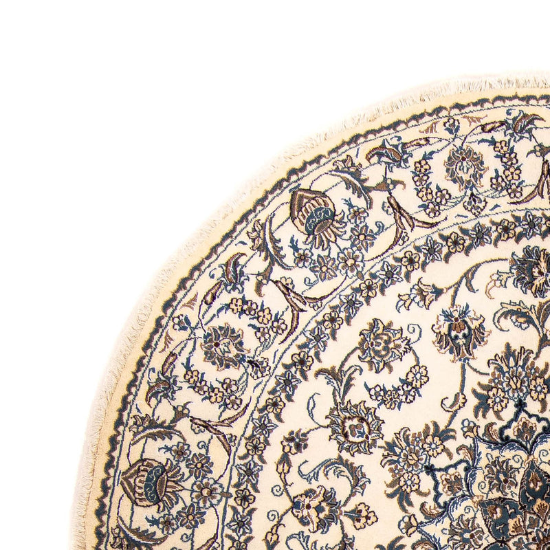 Dywan perski - Nain okrągły  - 200 x 200 cm - beżowy