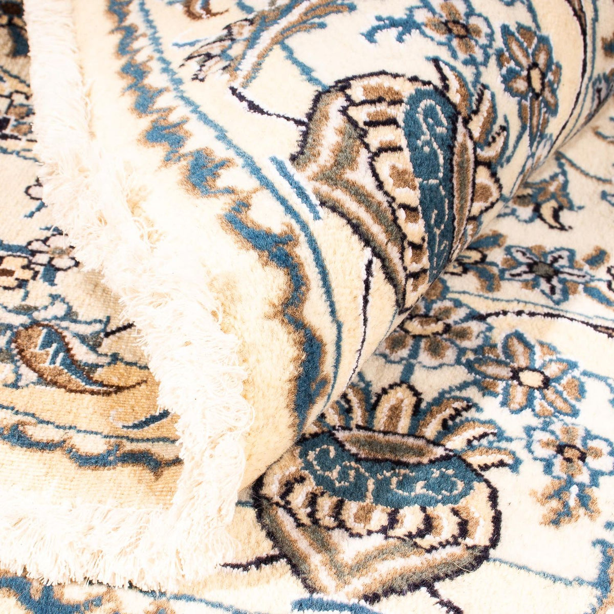 Dywan perski - Nain okrągły  - 200 x 200 cm - beżowy