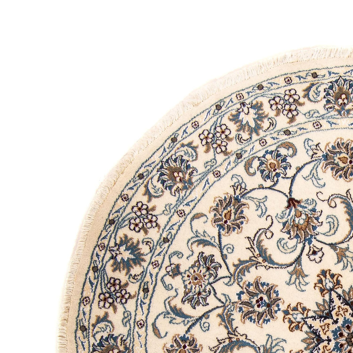 Dywan perski - Nain okrągły  - 150 x 150 cm - beżowy