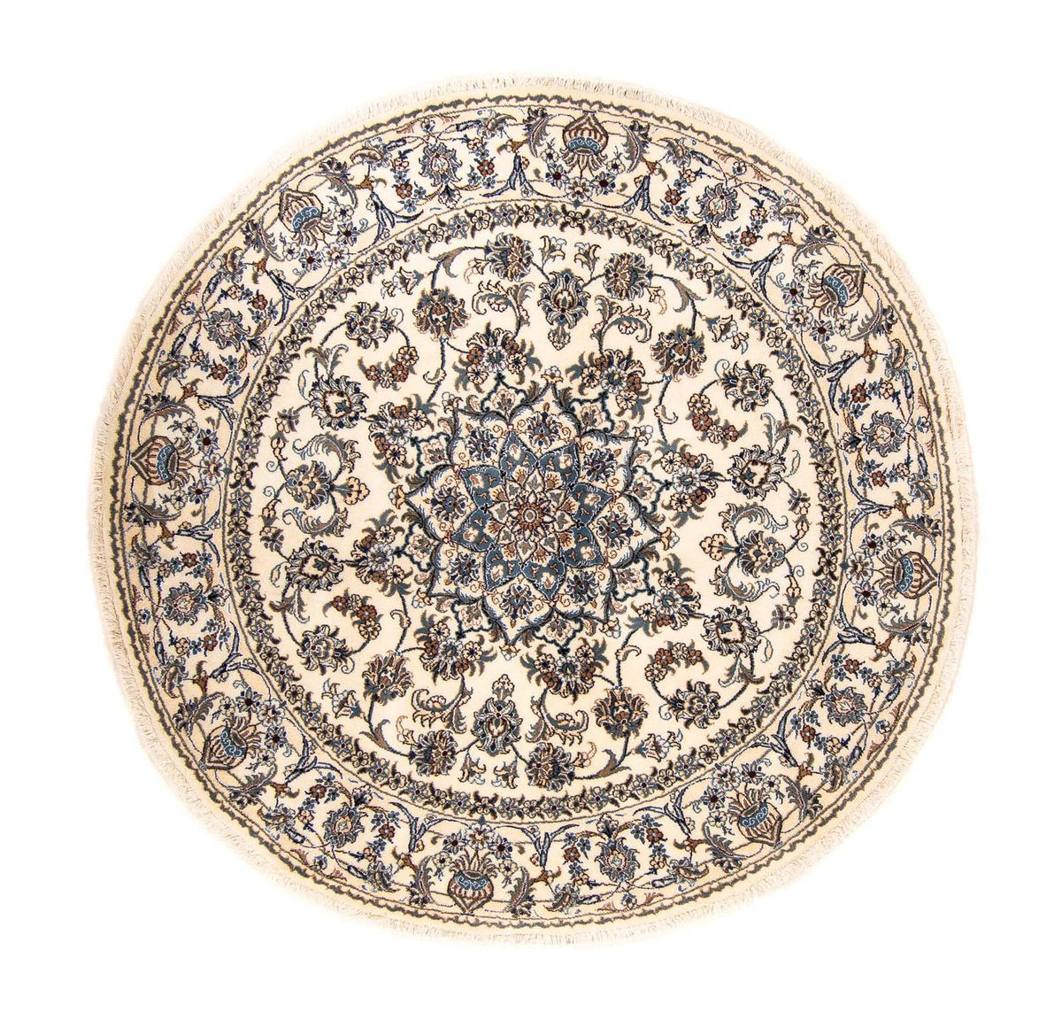 Dywan perski - Nain okrągły  - 200 x 200 cm - beżowy