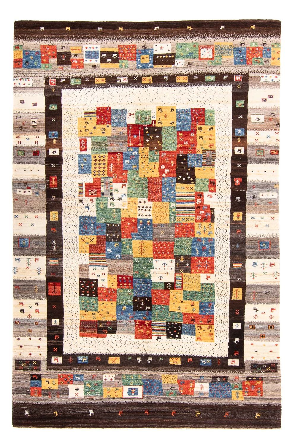 Dywan Gabbeh - Loribaft Perski - 249 x 162 cm - wielokolorowy