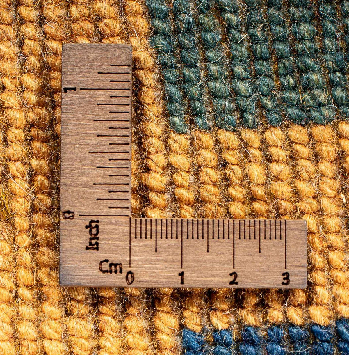 Dywan Gabbeh - Loribaft Perski - 118 x 84 cm - żółty musztardowy