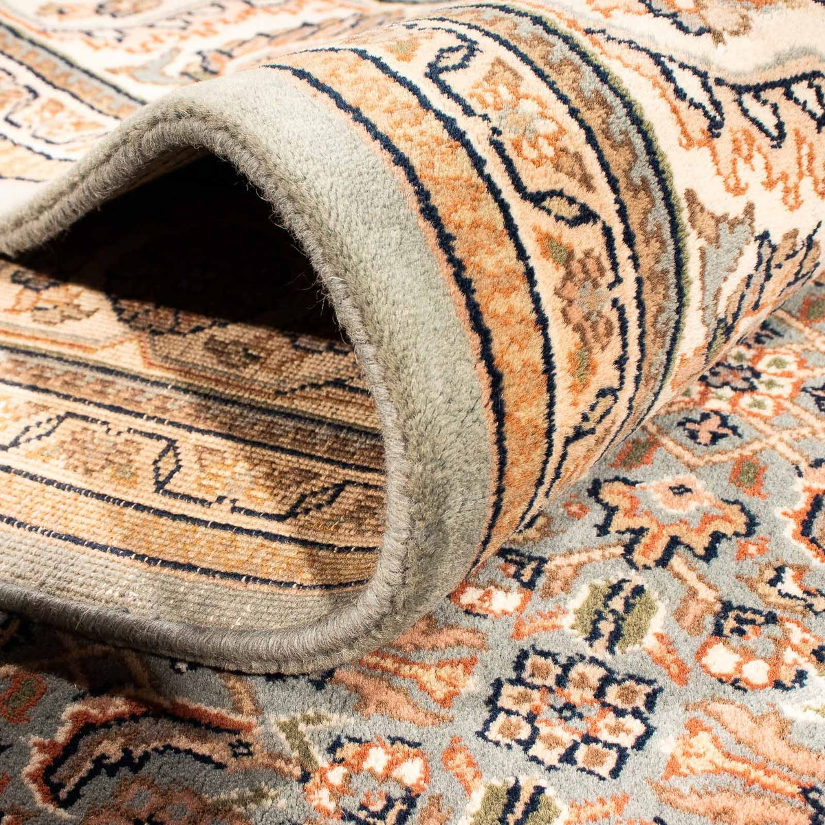 Orientalny dywan - Bijar - Indus - 237 x 168 cm - jasnoszary