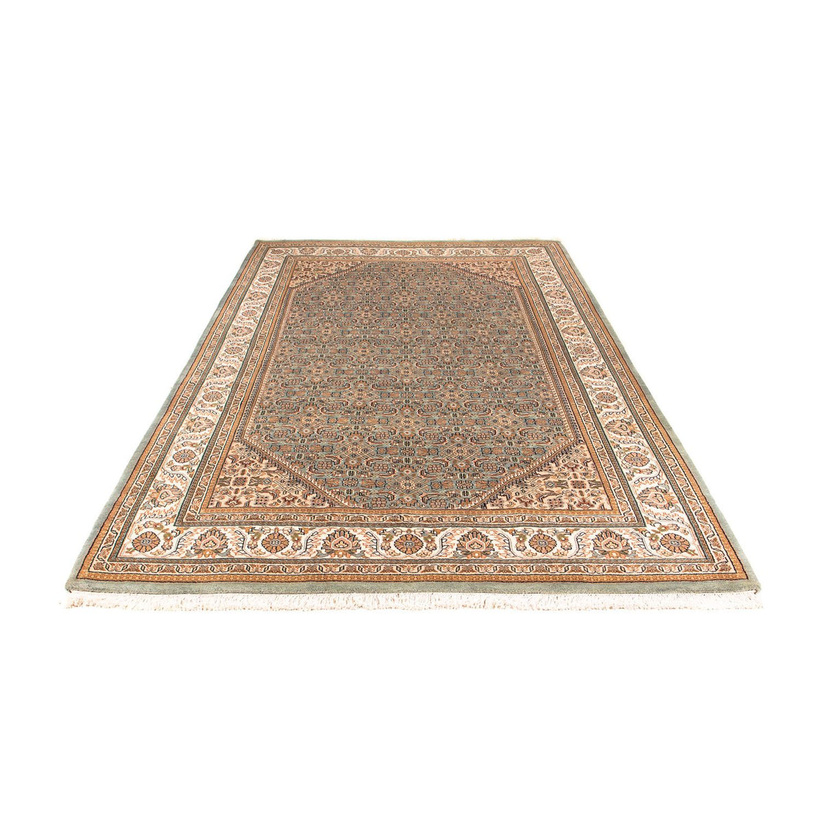 Orientalny dywan - Bijar - Indus - 237 x 168 cm - jasnoszary