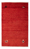 Loribaft Dywan 75x118cm - Perserteppich Wollteppich - Prostokątny / Ciemna czerwień / 75 x 118 cm Prostokątny