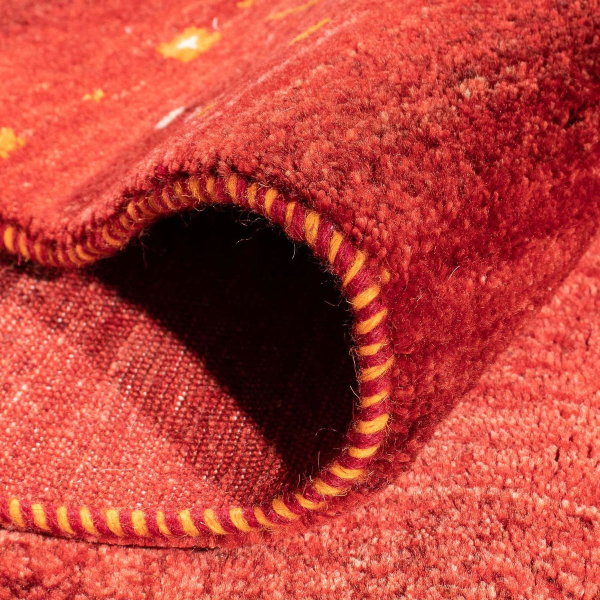 Dywan Gabbeh - Loribaft Perski - 248 x 180 cm - ciemna czerwień