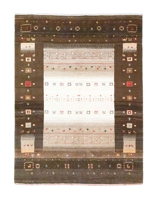 Dywan Gabbeh - Loribaft Perski - 194 x 148 cm - brązowy