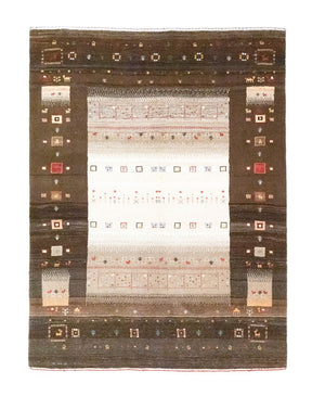 Dywan Gabbeh - Loribaft Perski - 194 x 148 cm - brązowy