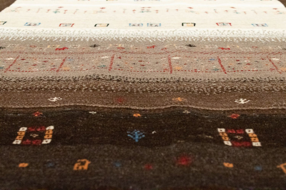 Dywan Gabbeh - Loribaft Perski - 194 x 148 cm - brązowy