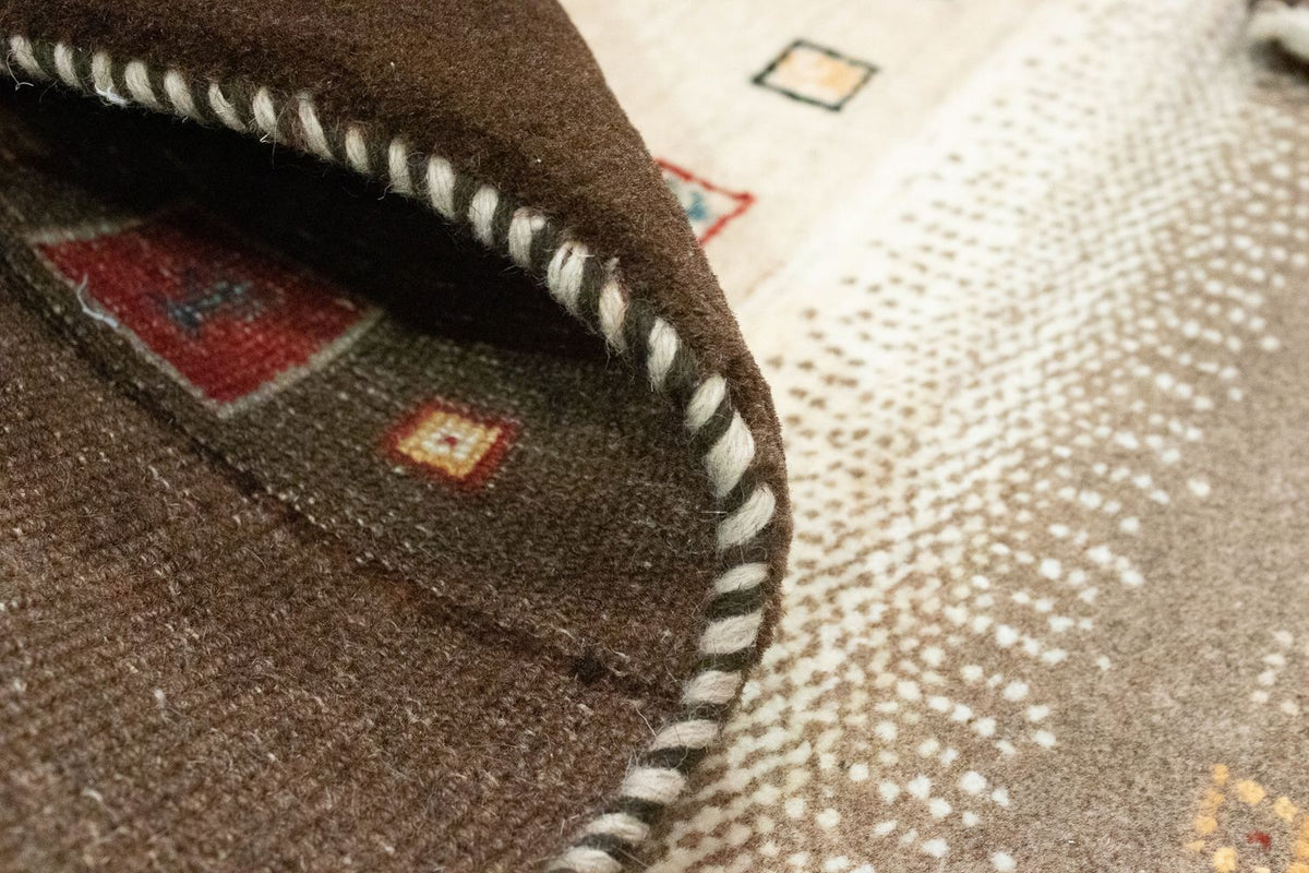 Dywan Gabbeh - Loribaft Perski - 194 x 148 cm - brązowy