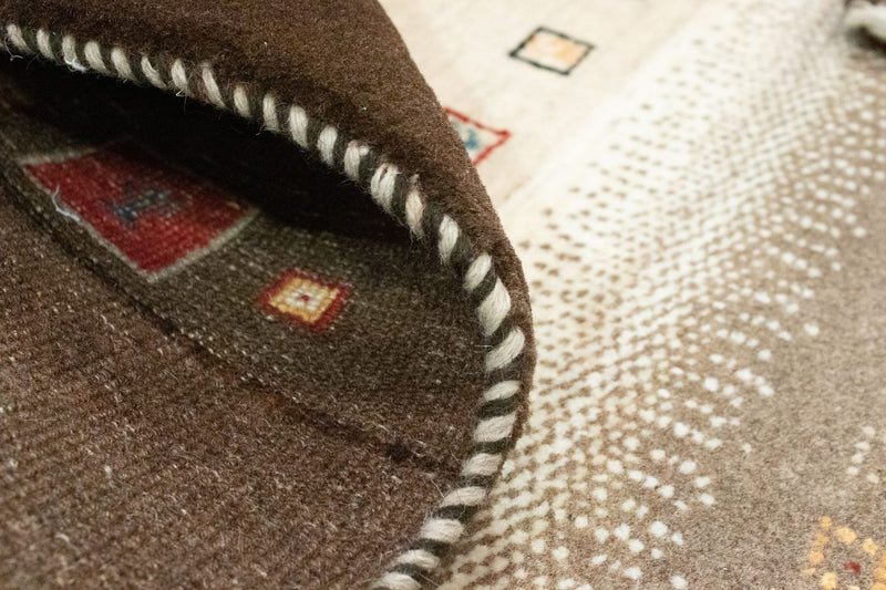 Dywan Gabbeh - Loribaft Perski - 194 x 148 cm - brązowy