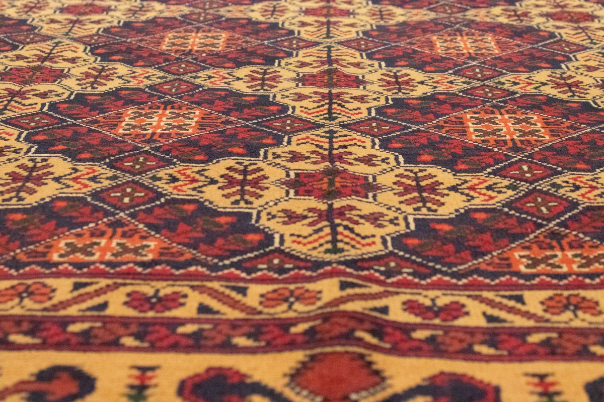 Dywan afgański - 190 x 152 cm - czerwony