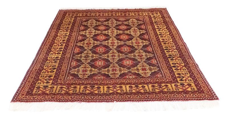 Dywan afgański - 195 x 153 cm - brązowy