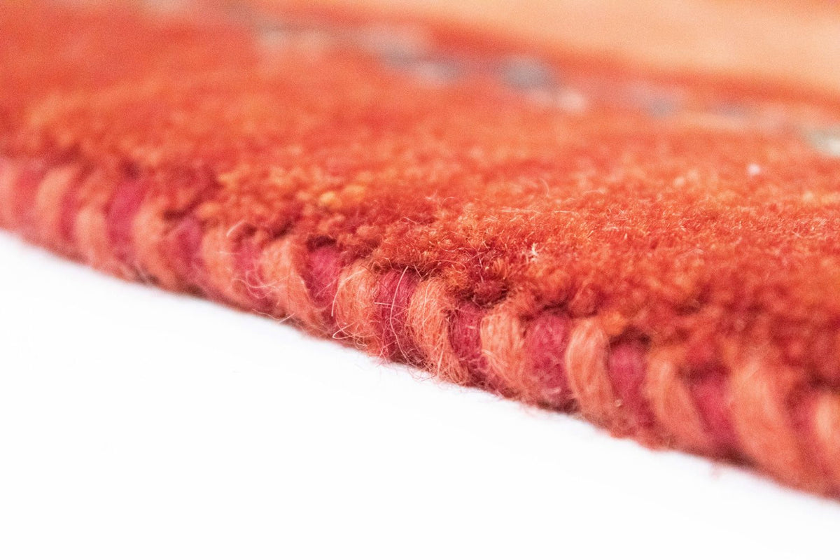 Dywan Gabbeh - perski - 188 x 142 cm - pomarańczowy