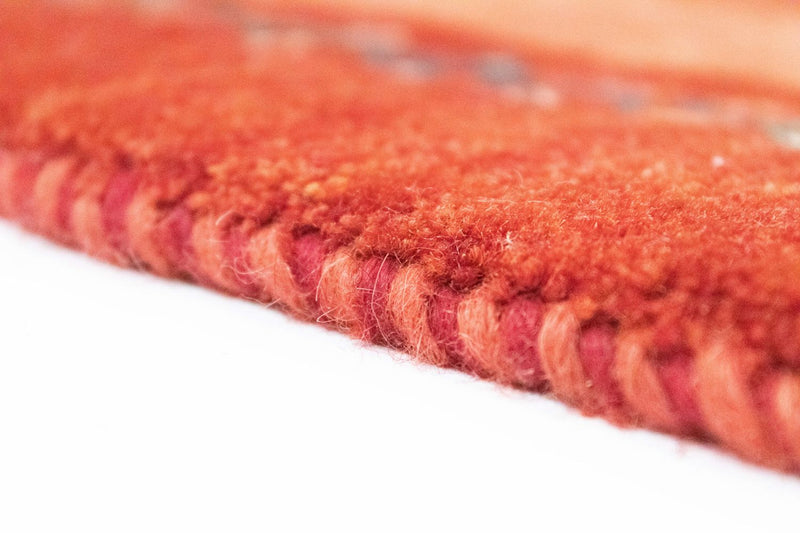 Dywan Gabbeh - perski - 188 x 142 cm - pomarańczowy