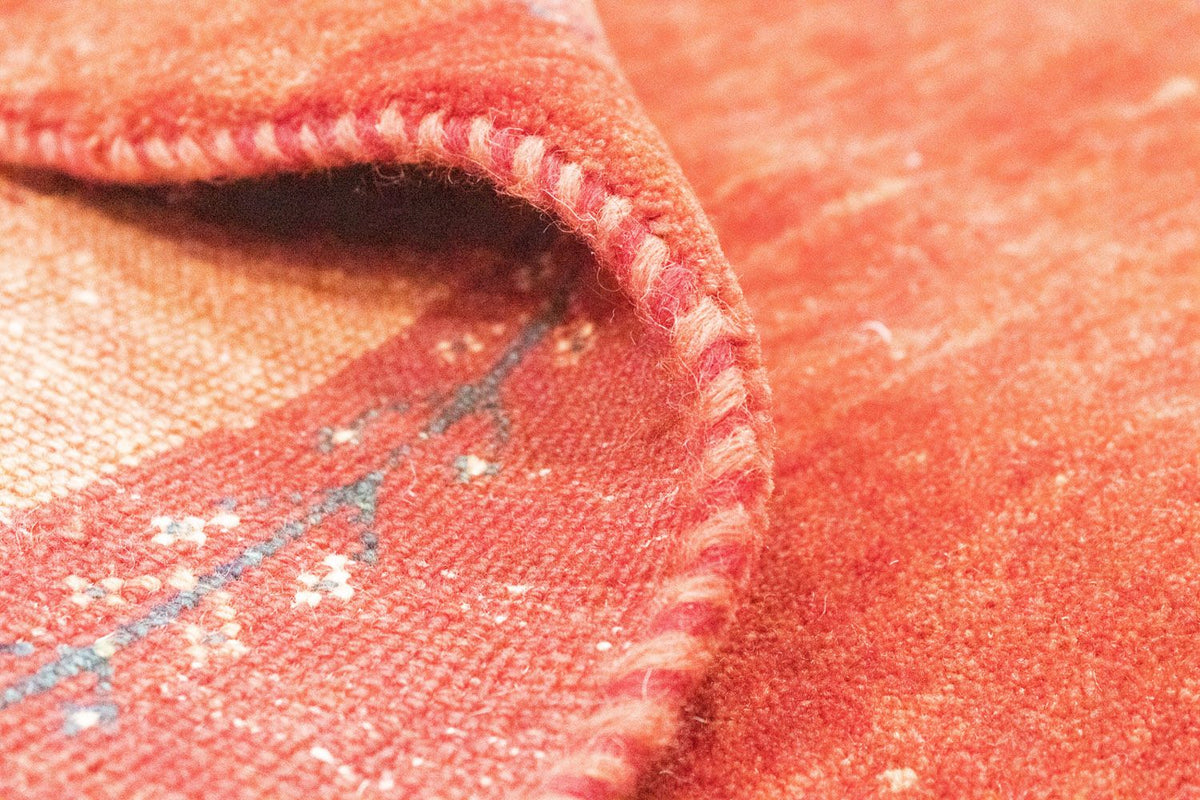 Dywan Gabbeh - perski - 188 x 142 cm - pomarańczowy