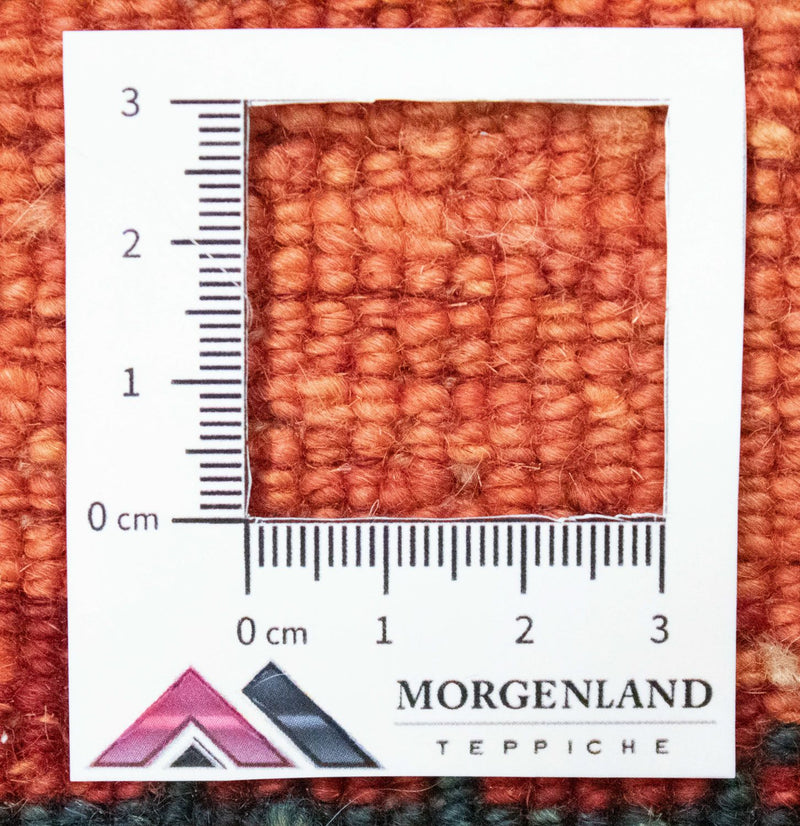 Dywan Gabbeh - perski - 188 x 142 cm - pomarańczowy