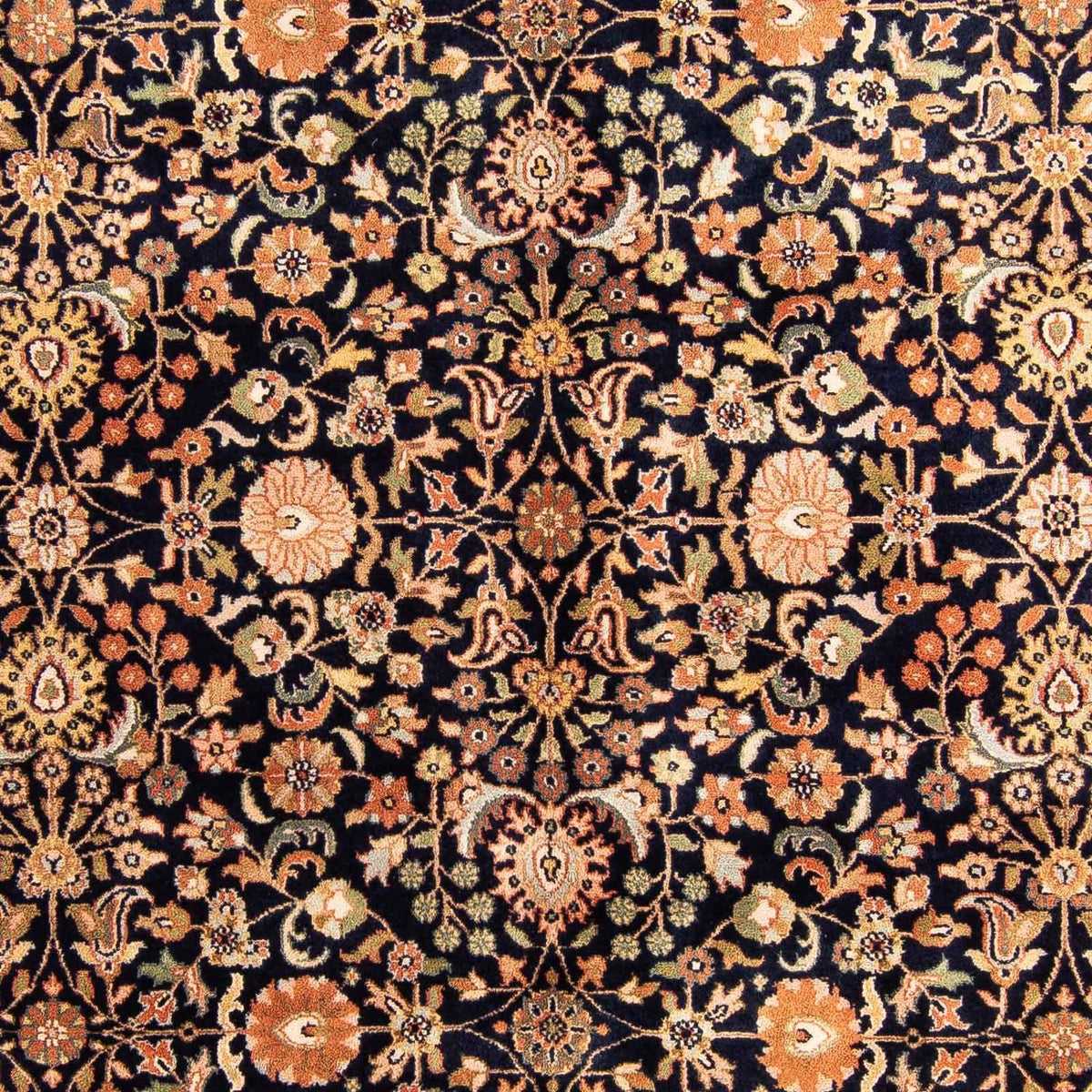 Dywan orientalny - Keshan - Indus - 230 x 168 cm - ciemnoniebieski